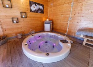 spa in legno il giardino dei flintstones